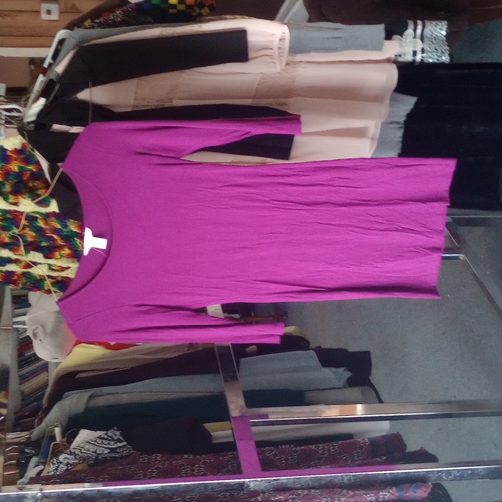 Purple 3/4 Sleeve Dress